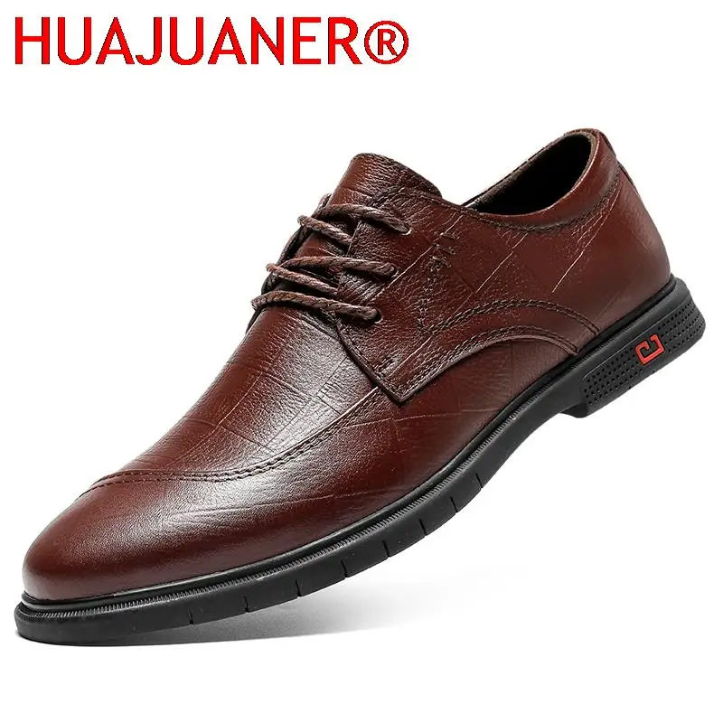 

Men's Business Shoes Casual Real Leather Shoes Male Office Wedding Shoes Leisure Walk Formal Oxford Shoes For Men High Quality