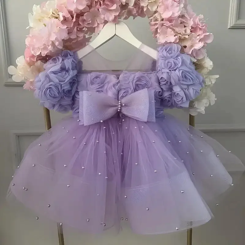 New Girls Ligh Luxury Evening Princess Ball Gown Children Fashion Birthday Wedding Piano Performance Dress g326