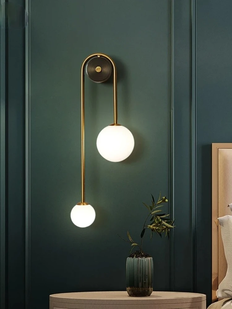 Średniowieczna Lampa Ścienna z Ciepłym Szklanym Kloszem w Stylu Vintage, Artystyczna Kreatywna Lampa Wewnętrzna do Pokoju Dziecięcego, Dekoracja Domu, Żyrandol — 2