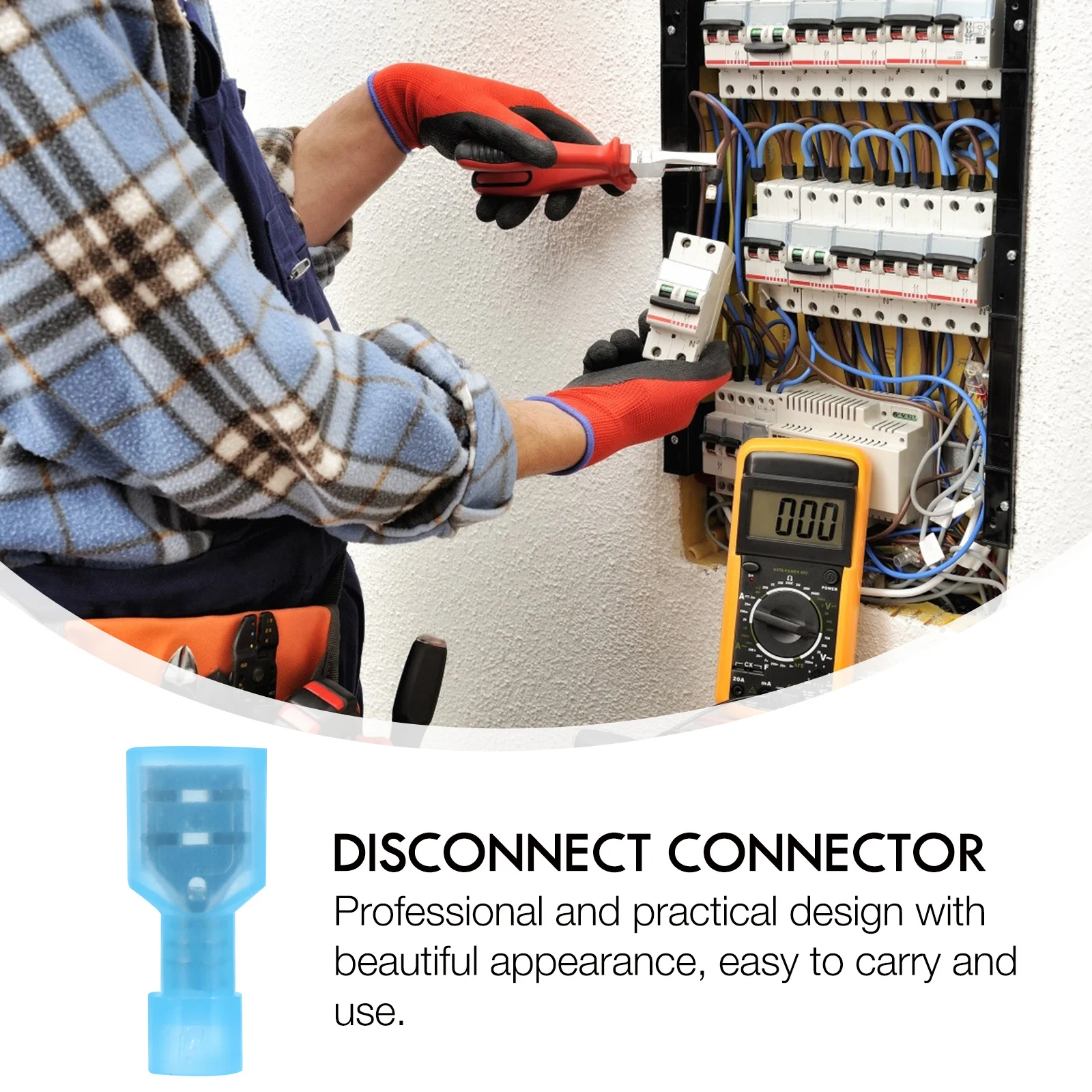 

150pcs Insulated Spade Connectors 16-14 Awg Tinned Brass Crimp Terminals For Electrical Wiring Quick Disconnect Nylon Terminal