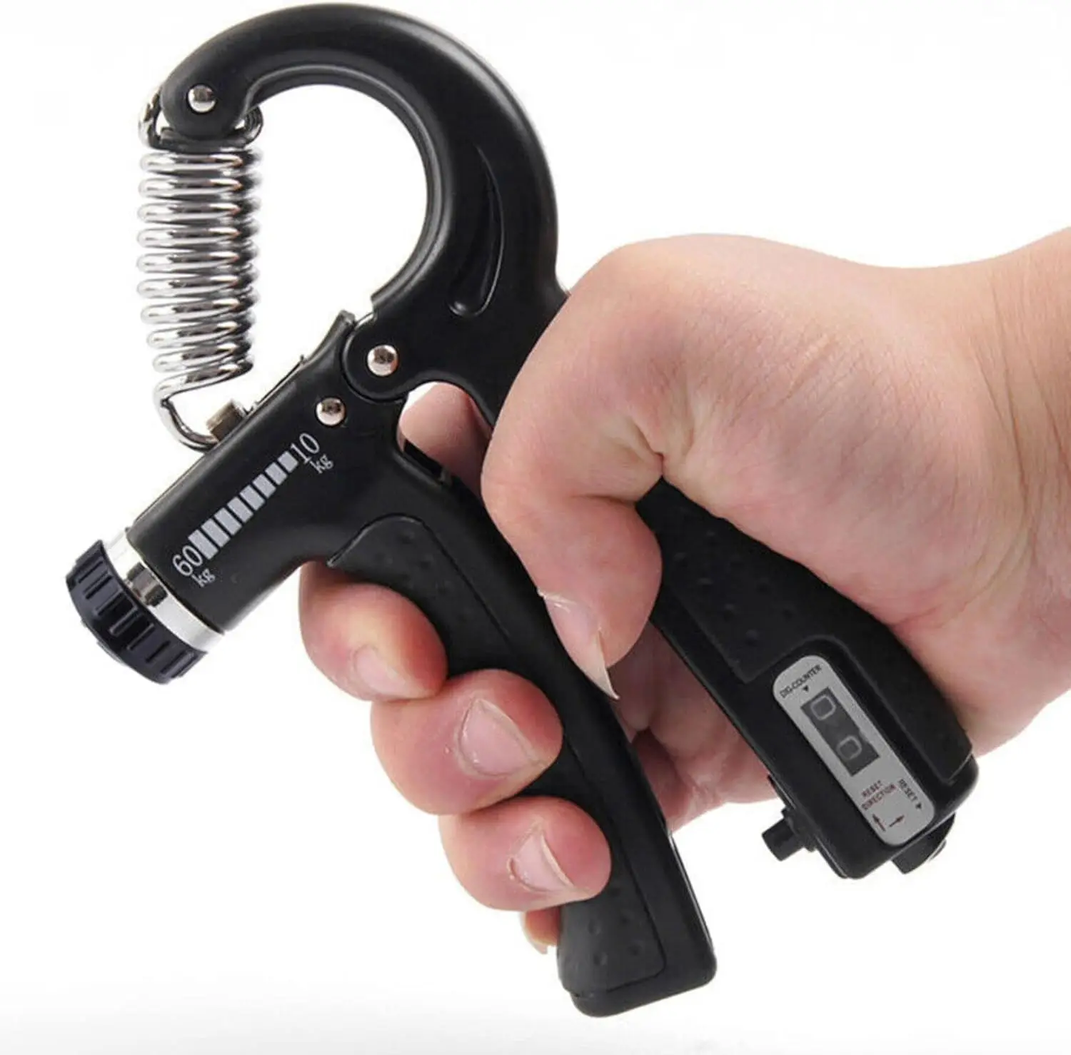 5-60KG Adjustable Strengthener Hand Grip Trainer Number Counter Forearm Finger Wrist Gripper Exerciser