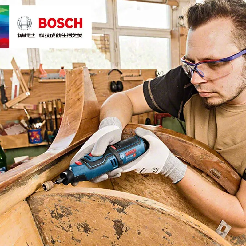 Bosch GRO 무선 로터리 도구, 12V 리튬 충전식 전기 연마기, DIY 애호가, 6 단 조절 베어 도구, 12V-35