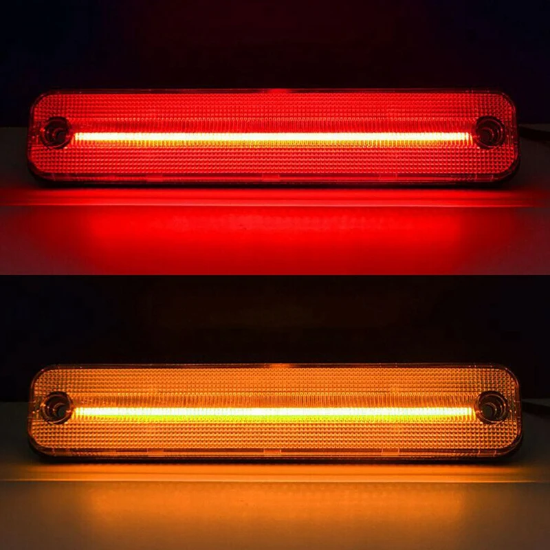 For 2003-2009 HUMMER H2 Smoked Front Rear LED Side Marker Light Kit Amber Red Turn Signal Dynamic Flowing LED Lights