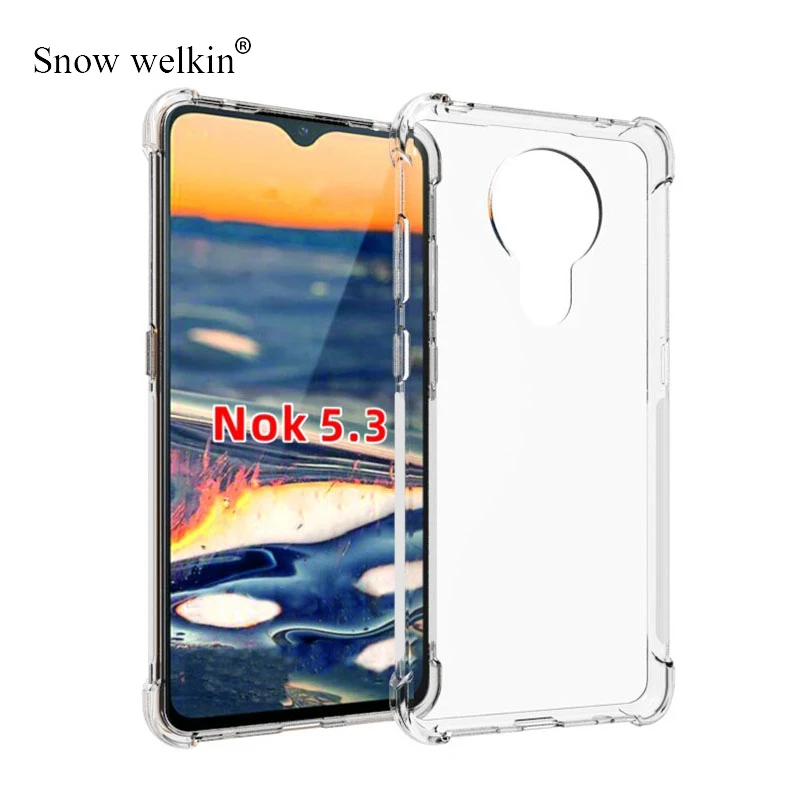 For Nokia 2.3 1.3 8.3 Case Airbags Buffer Full Protection Case For Nokia 5.3 2.2 3.2 4.2 6.2 7.2 Case Clear Soft TPU Back Cover