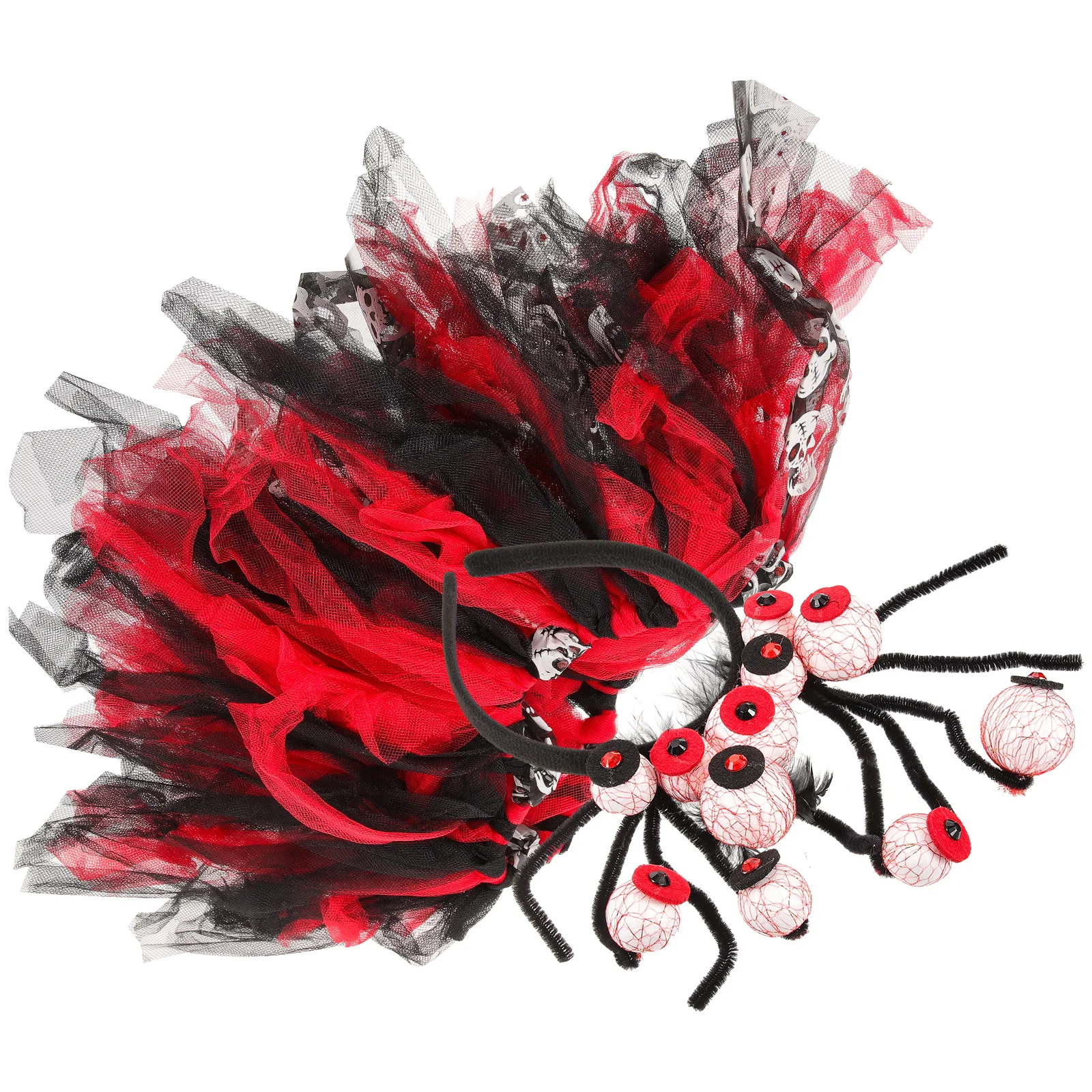 

Tutu Skirt Hair Accessories Halloween Costume Headb Kids Breathable Comfortable Party Outfit Toddler Girl Dress Skull