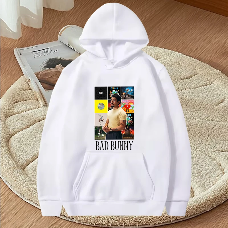 Bad bunny Albums Classic graphic hoodie 2025 men women fashion vintage Long sleeve Sweatshirt with print oversized hoodie unisex