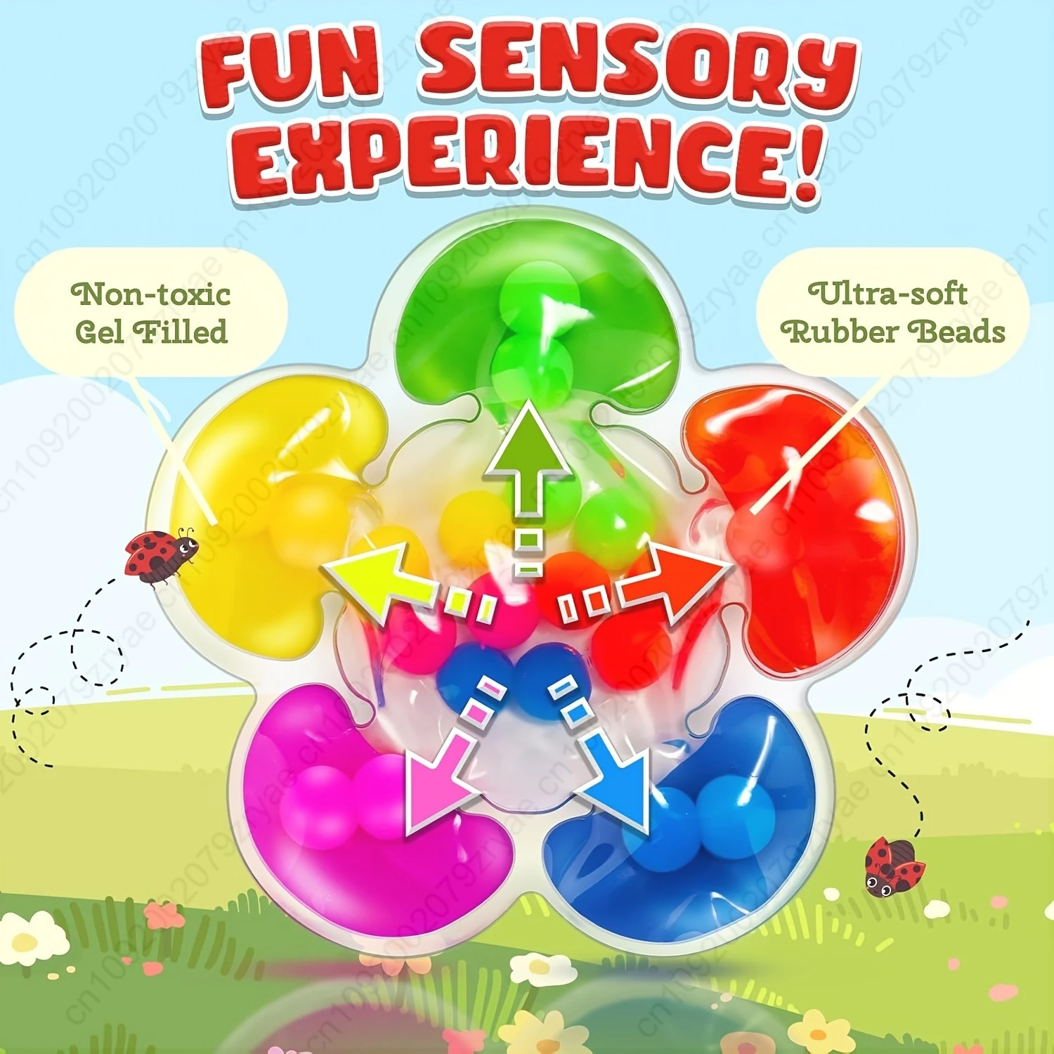 لعبة فرز الألوان - خرز PVC نابض بالحياة ومتعدد الألوان للشباب، للأعمار من 3 سنوات فما فوق، لألعاب الحفلات والأنشطة، لصالح الحفلات