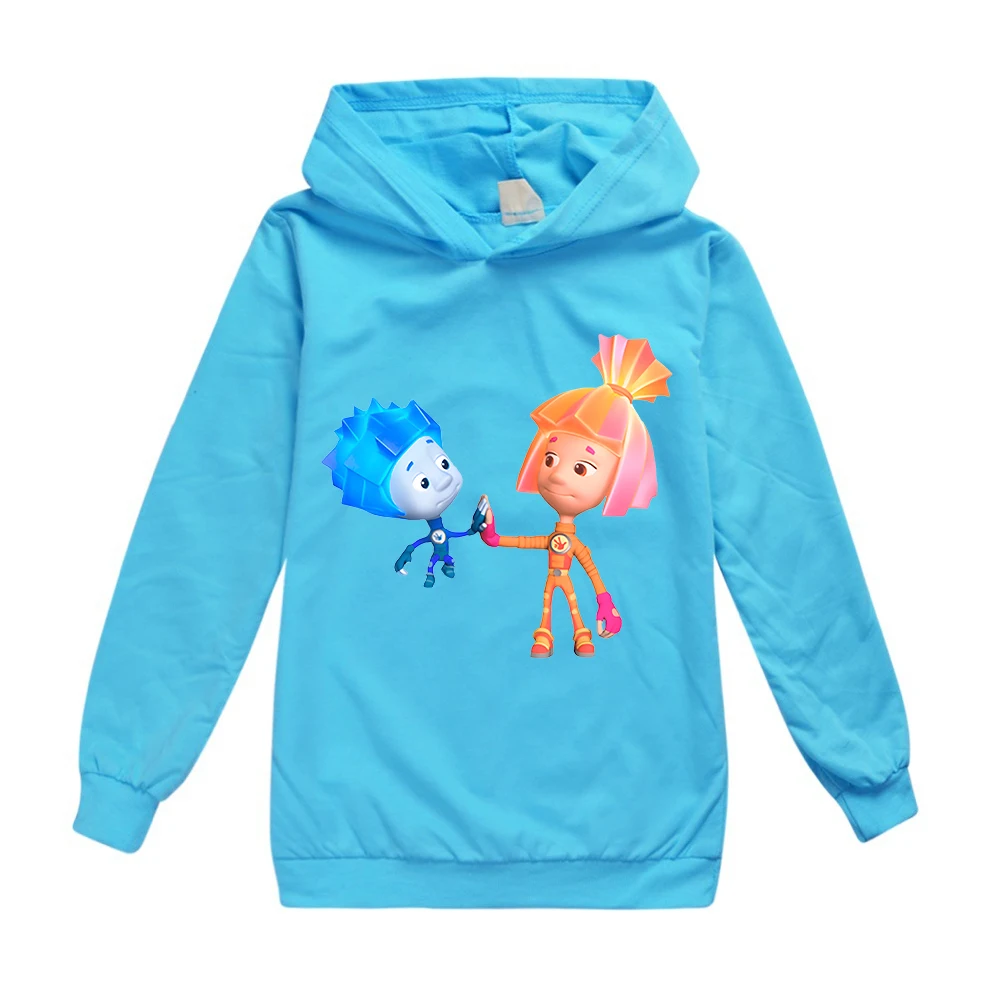 Kids Spring Autumn Hoodies for Boys Tops Cartoon The Fixies Sweatshirts Witch Wizard Funny Hooded Clothes Girls Long Sleeves