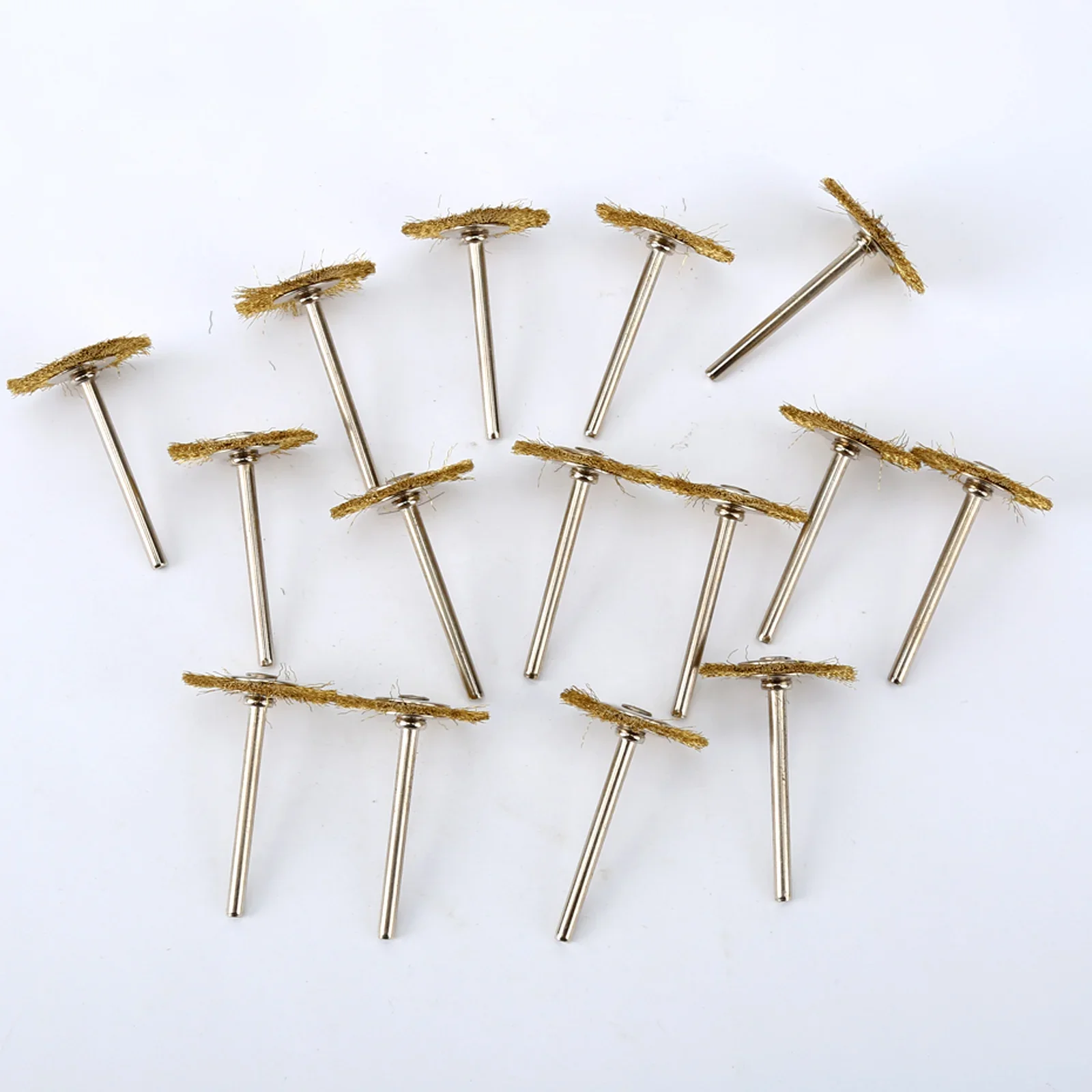 15Pc Bằng Đồng Bàn Chải Dây 3.17Mm Vít Điện Thép Dụng Cụ Dây Bánh Xe Cọ Cốc Rỉ Sét Phụ Kiện Dụng Cụ Xoay Cho khắc Mài Mòn