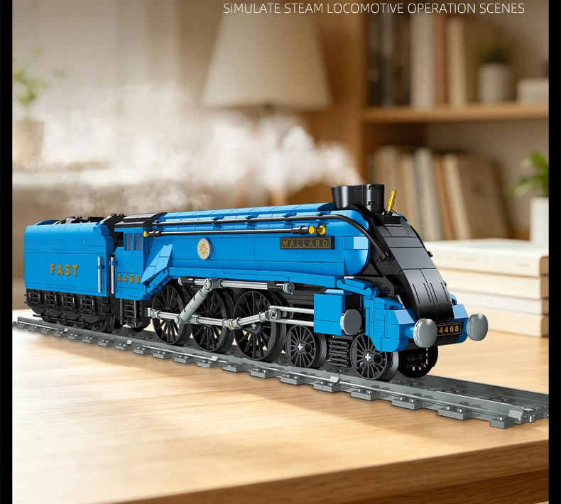 Technischer Baustein England Eisenbahn-Bausatz A4 Mallard Dampfzug Lehrreiches Spielzeug Sammlerstück für Geschenke – Detail 8
