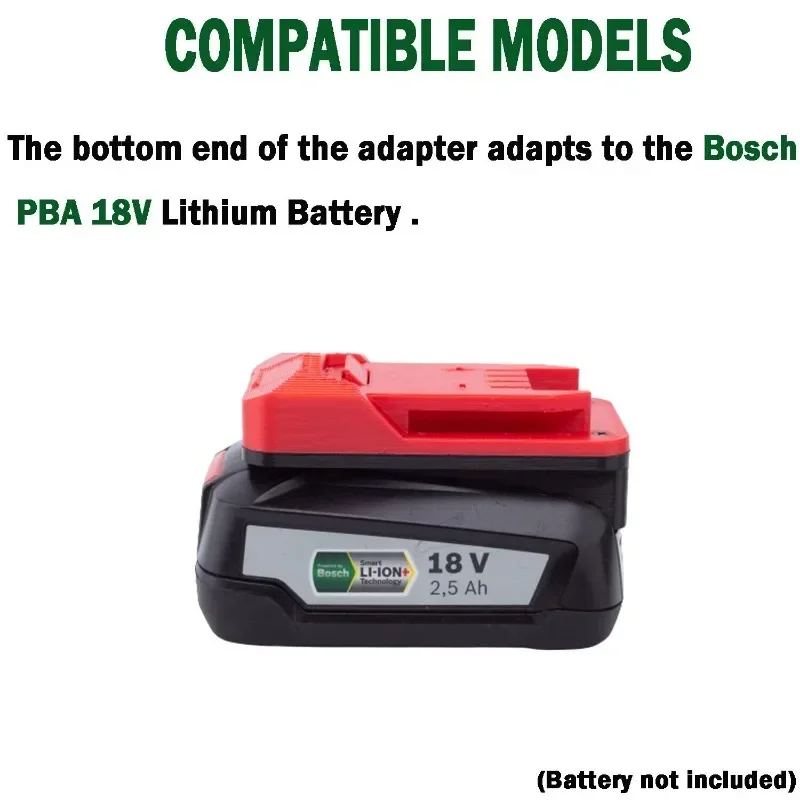 Battery Adapter Converter For Bosch Green PBA 18V Lithium To for Lidl Parkside X20V Power Tools (Not include tools and battery)