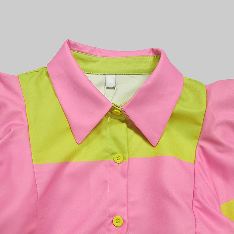 เดรสลายทางสีชมพูเหลืองสำหรับผู้หญิง แขนระบาย มีเข็มขัด ดีไซน์หรูหรา สไตล์ลำลอง เหมาะสำหรับงานปาร์ตี้ฤดูร้อน งานกลางคืน ชุดเดรสยาว