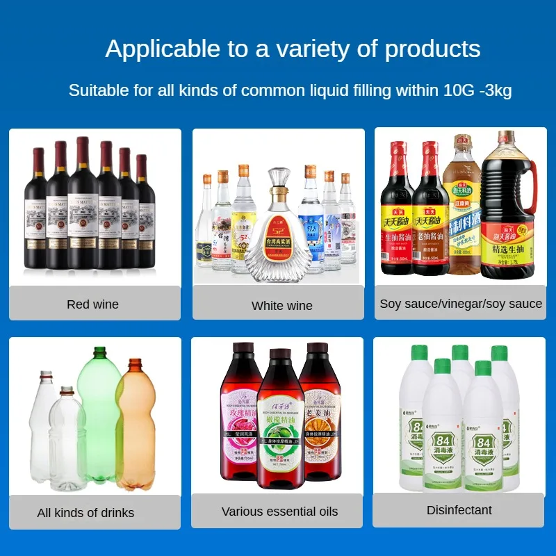 CSY-3200 Nicht schäumender Flüssigkeitsfüller, ideal für Saft-/Kochöl, 3200 ml/min Durchflussrate 110 V/220 V