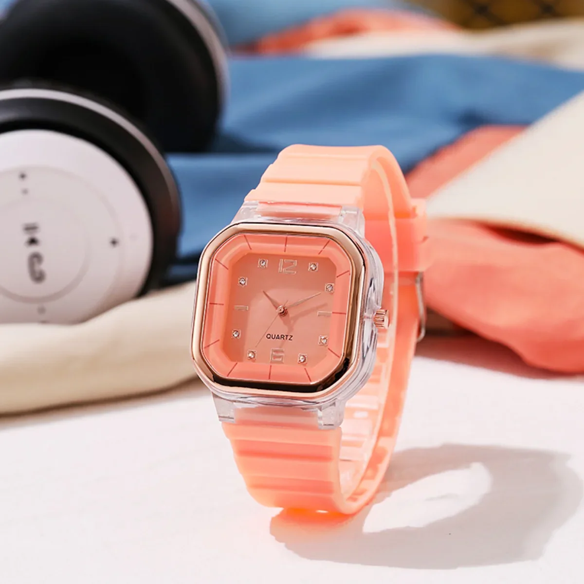 Silicone Candy Color Women Watches Outdoor Square Dial Sports Wristwatches Simple Casual Couple Quartz Watch Relogio Feminino