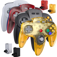 [N64 Versiion] 2.4 GHz Wireless Controller N64 Remote Joypad Control for N64 System ,N64 Adapter,Built in Rumble for N64 Console