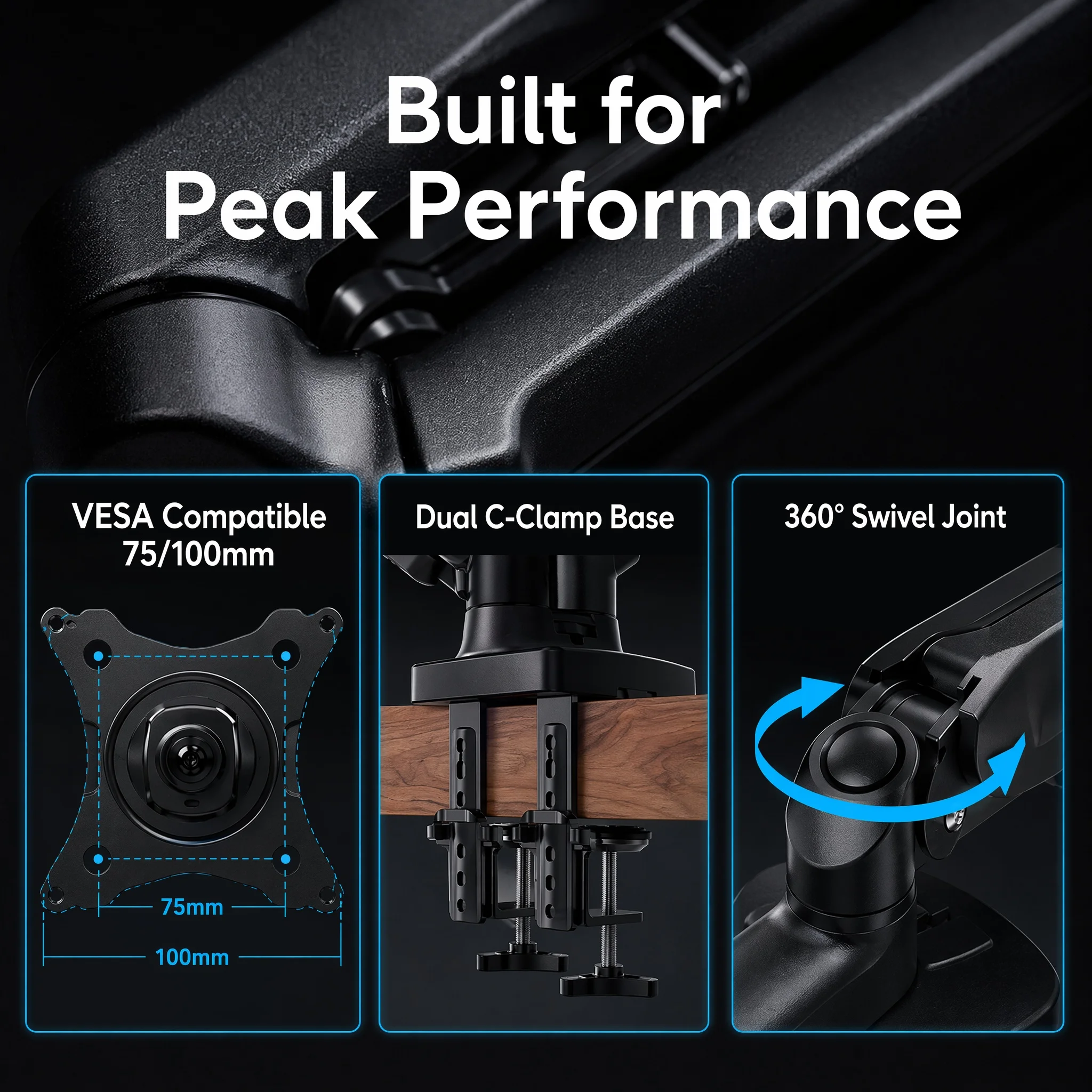 Dual Monitor Stand, Fully Adju - Desk Setup Monitor Arm recension och pris