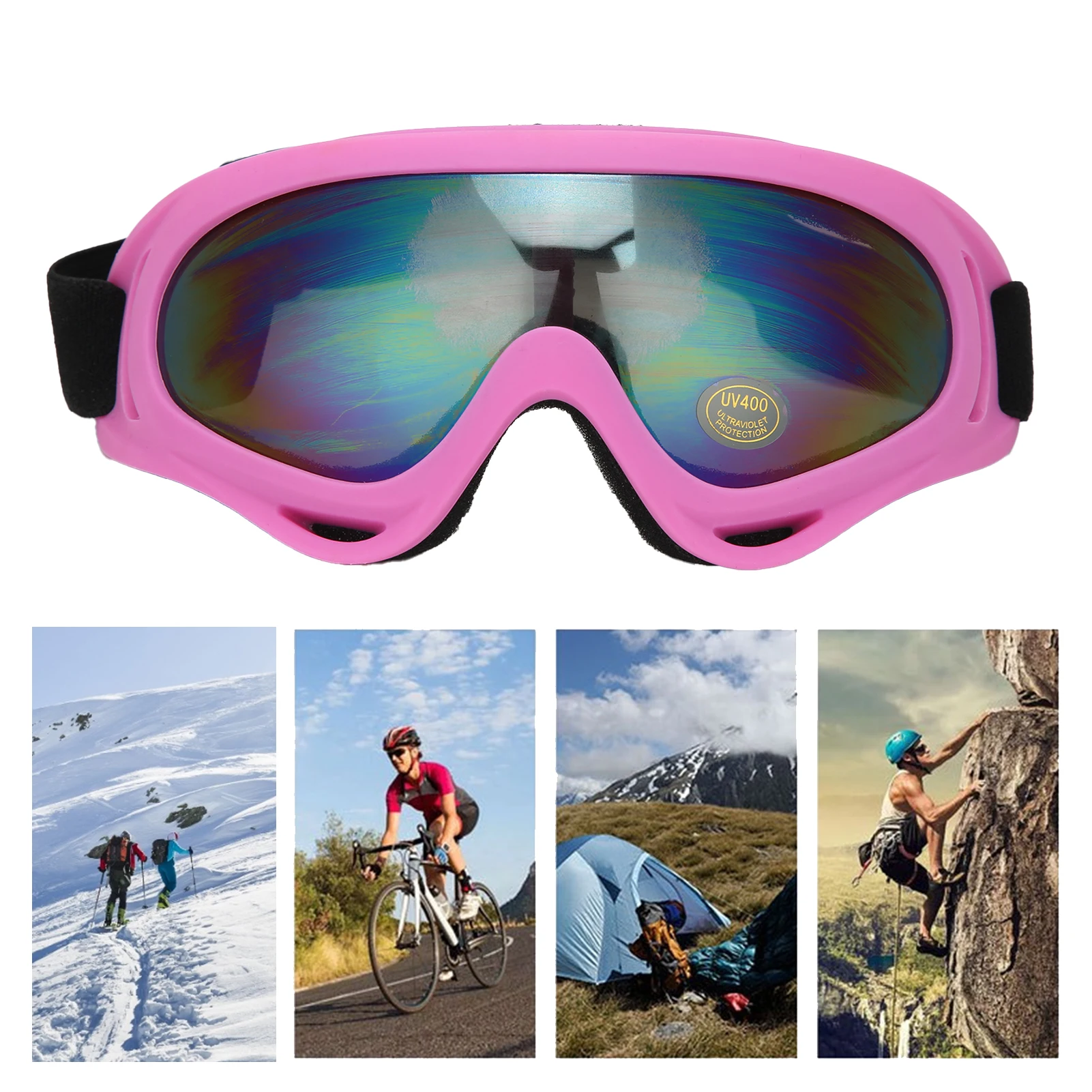 

ZK30 Kids Ski Snow Goggles Boys Girls Eye Wear Glasses AntiFog Double Layer Lens Unisex Skiing Equipment