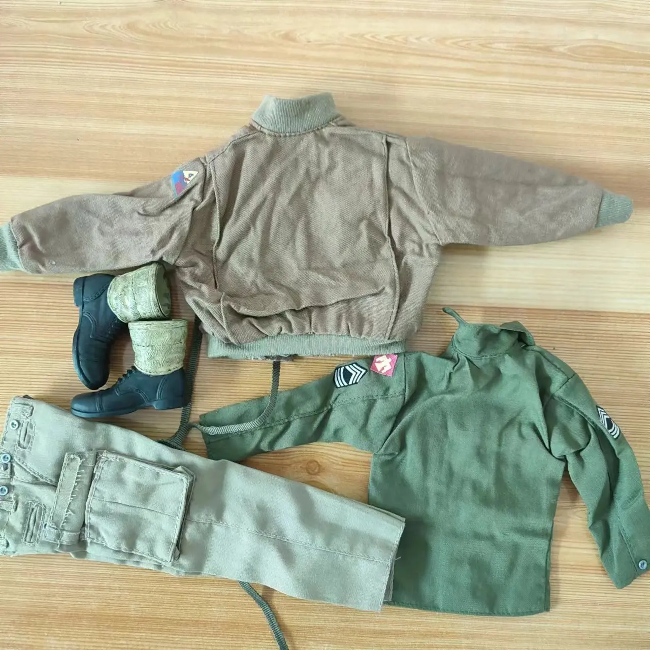 Segunda Guerra Mundial Militar Camisa e Calças Terno, Ranger Combat Botas, Escala 1:6, Roupas Soldado, Action Figure Acessórios, DIY, DML, Camisa, Calças, EUA