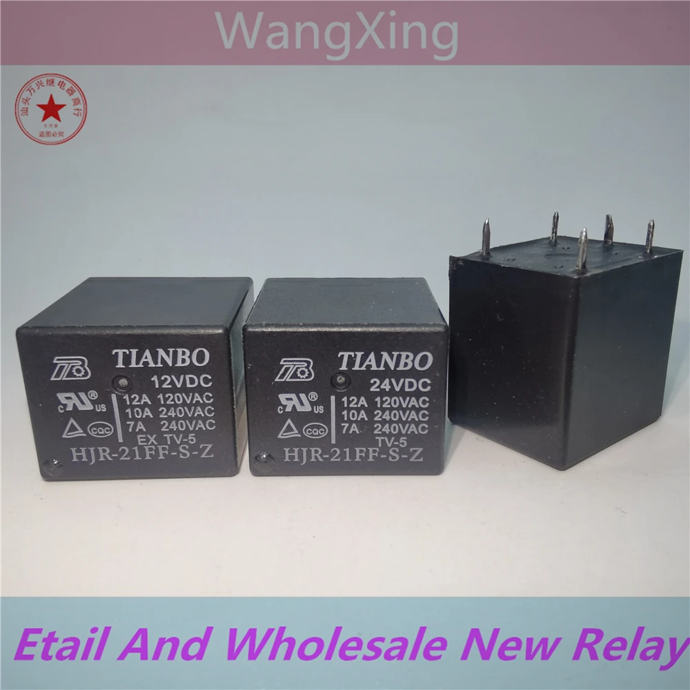 

HJR-21FF-S-Z 12VDC 24VDC Electromagnetic Power Relay 5 Pins