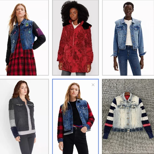 

Испанская новая осенне-зимняя джинсовая куртка с вышивкой в стиле пэчворк для экспорта оригинального заказа