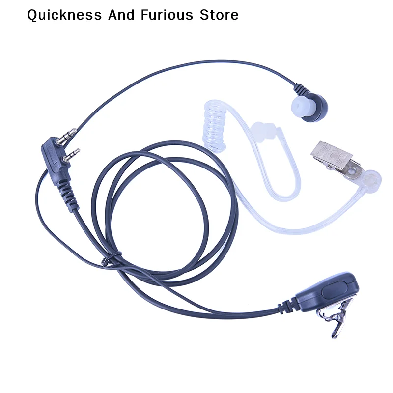 

【TO】Шонаушник для рации, 2-контактный мягкий ушной крючок, гарнитура, PTT, микрофон, HD-динамик для Kenwood BF-888s, двустороннее радио