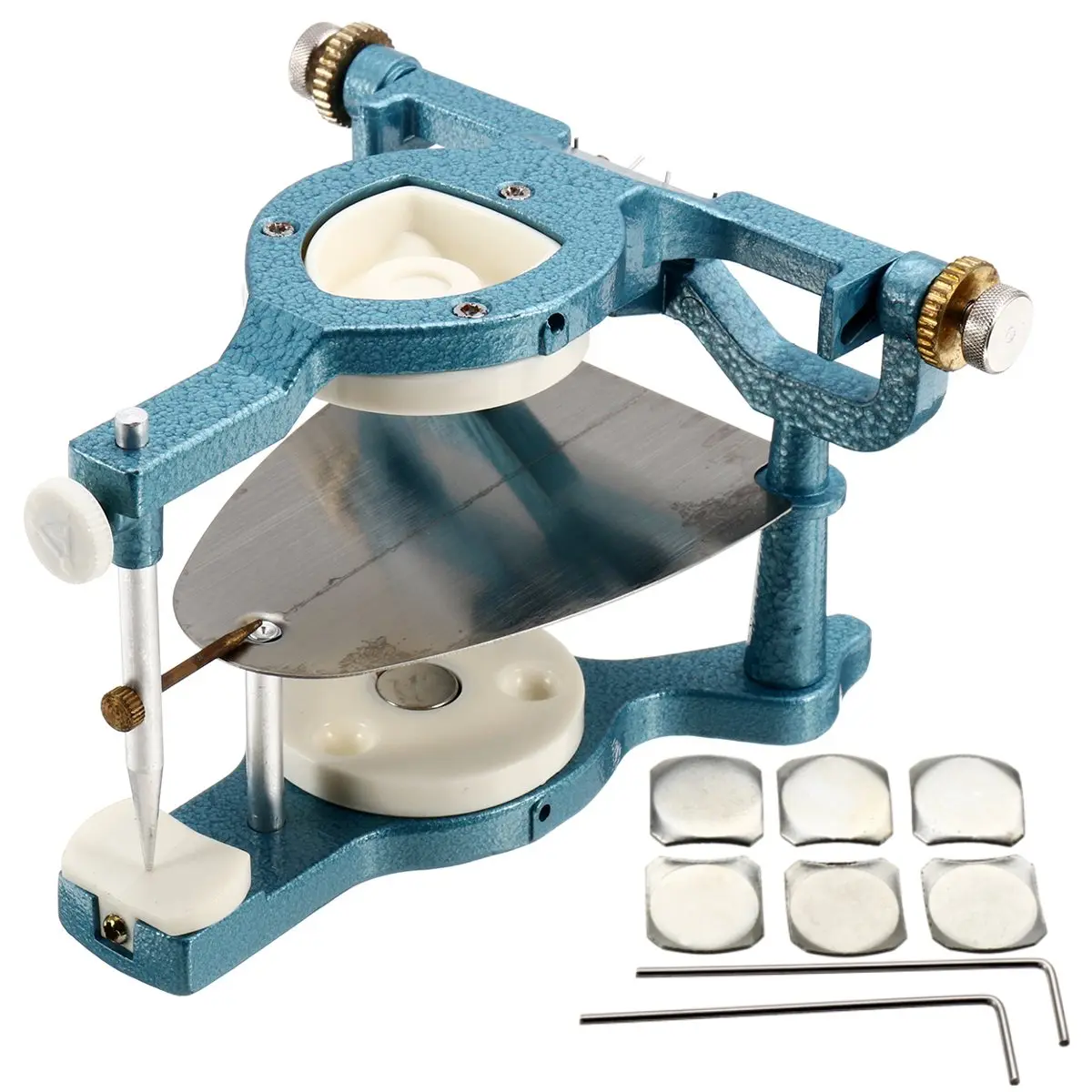 Dental Laboratory Equipment Big Size Silvery Alloy Articulators Adjustable Denture Magnetic Anatomic Articulator