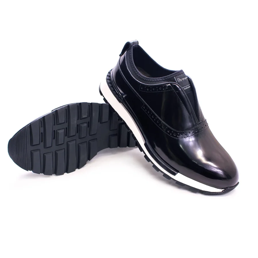 

Luxury Designer Men Comfortable Casual Men's Shoes Non-Slip Sole Glossy Sneakers Wedding High-End Occasion Dating A19