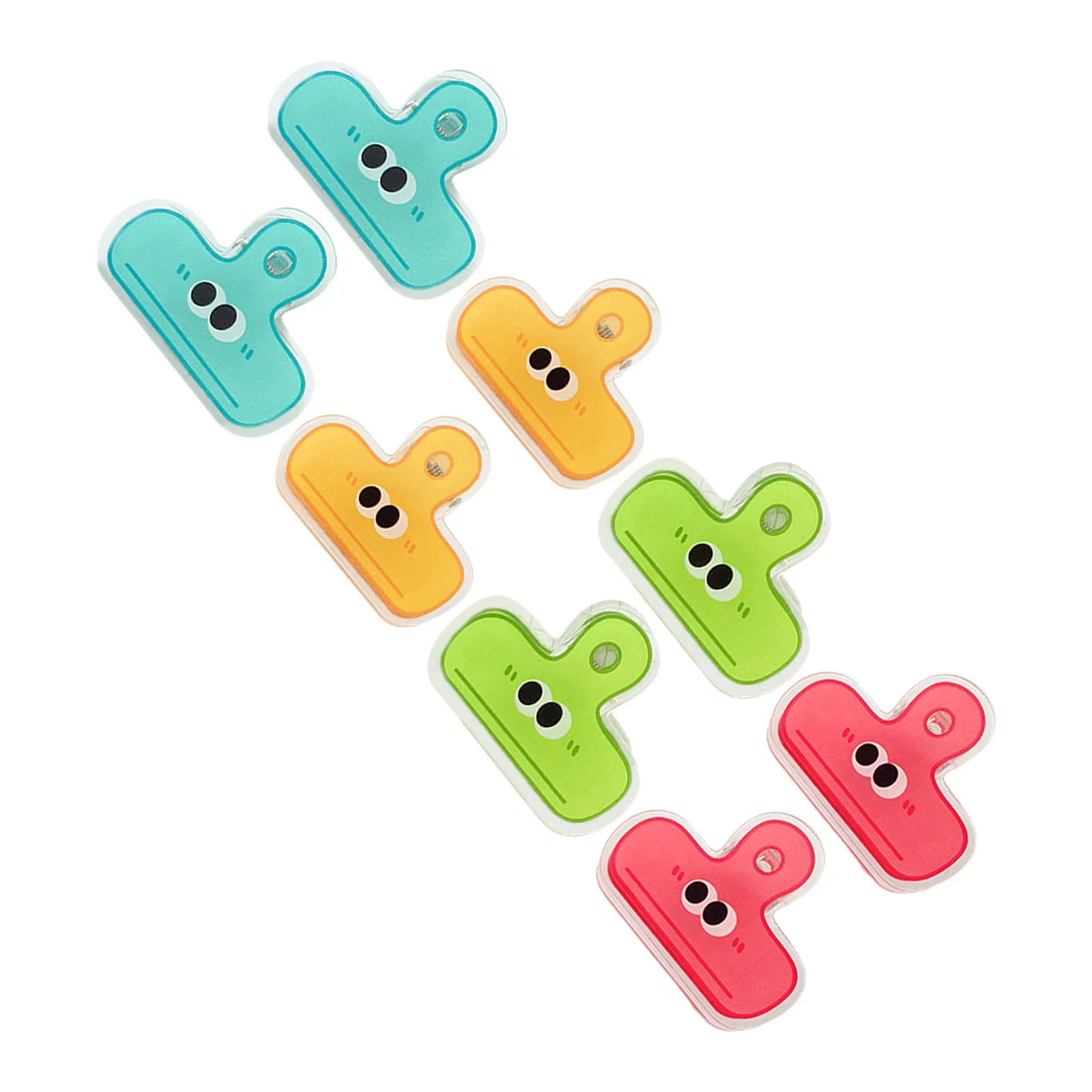 8 قطعة مقاطع الملفات البلاستيك الموثق كليب الإبداعية ورقة المشبك لأوراق المستندات بطاقات الصور فواتير مكتب منظمة المنزل