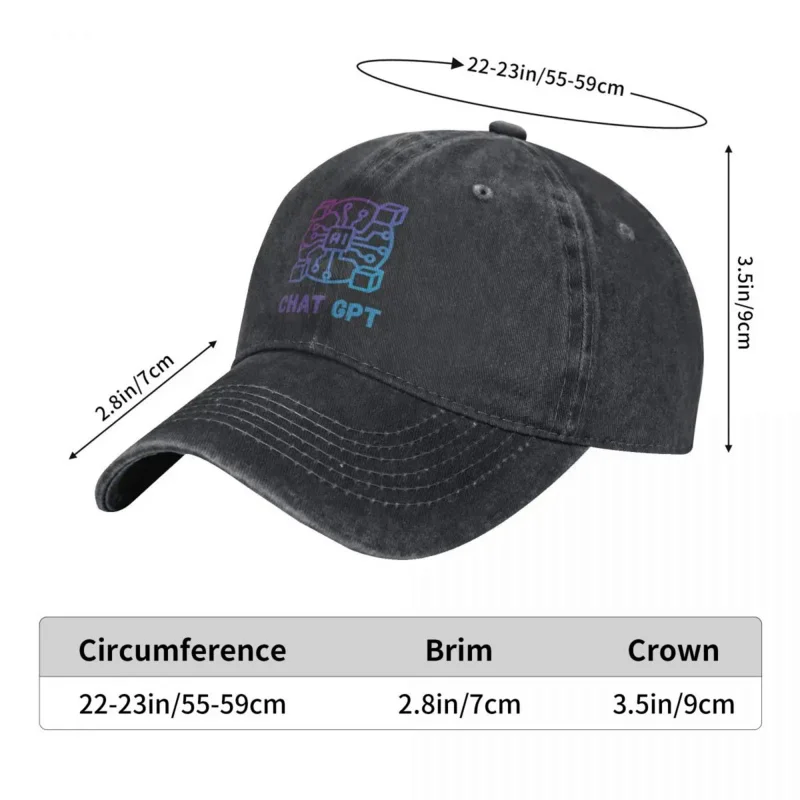 AI CPU Baseball Caps Peaked Cap ChatGPT Sun Shade Hats for Men