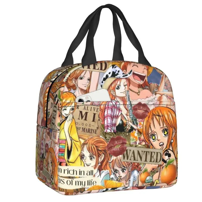 

Custom Nami Thermal Insulated Lunch Bag Women One P-Pieces Resuable Lunch Tote for School Office Outdoor Storage Food Box