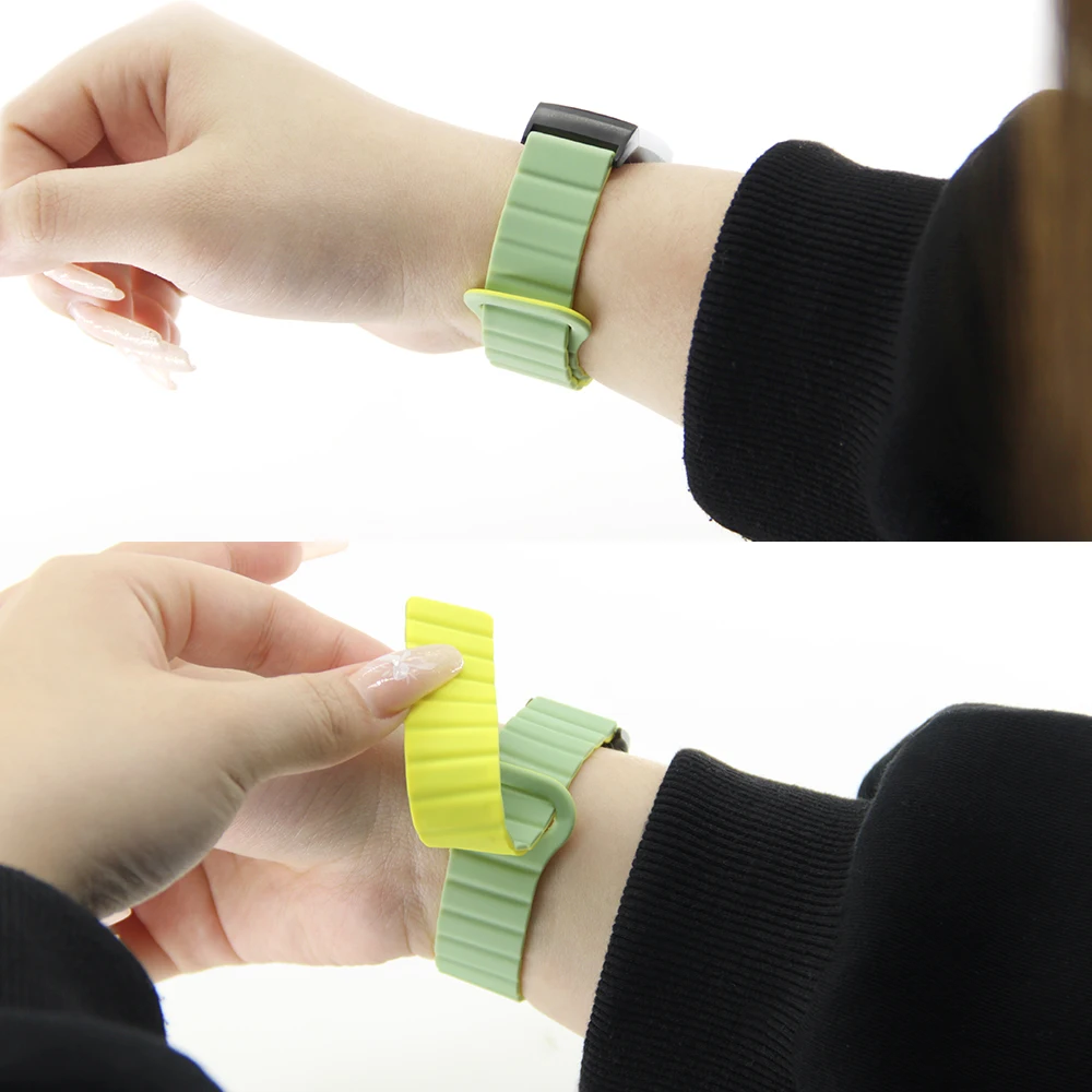 Cinturino ad anello magnetico per Fitbit Charge 3 4 5 Cinturino sportivo Smartwatch in silicone delicato sulla pelle a sgancio rapido per braccialetto uomo donna