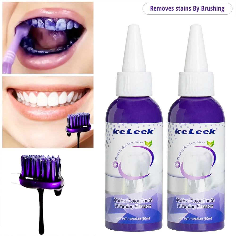 

5pcs Tooth whitening toothpaste Optical Color Tooth Trimming Essence Bad breath remover tooth cleaner repair fluoride-free 50ml
