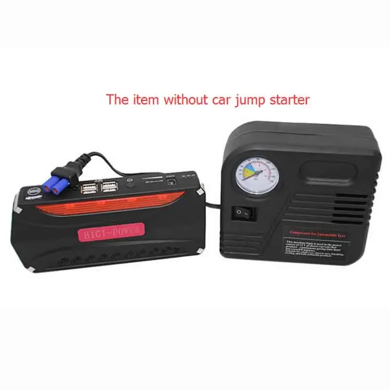 Portable Car Air Pump Auto Electric Air Compressor Tire Inflator 12V 60W With Car Jump Starter Connector 150PSI