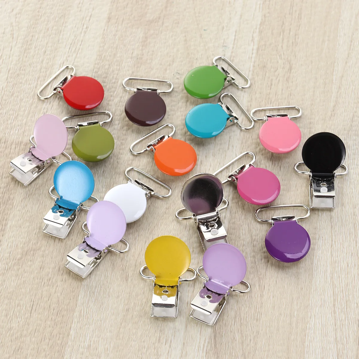 

17Pcs Fine Machined Metal Duckbill Clips Strong Clamping Force Pacifier Holder Clips for Soother Bib Teether Mitten Craft Sewing