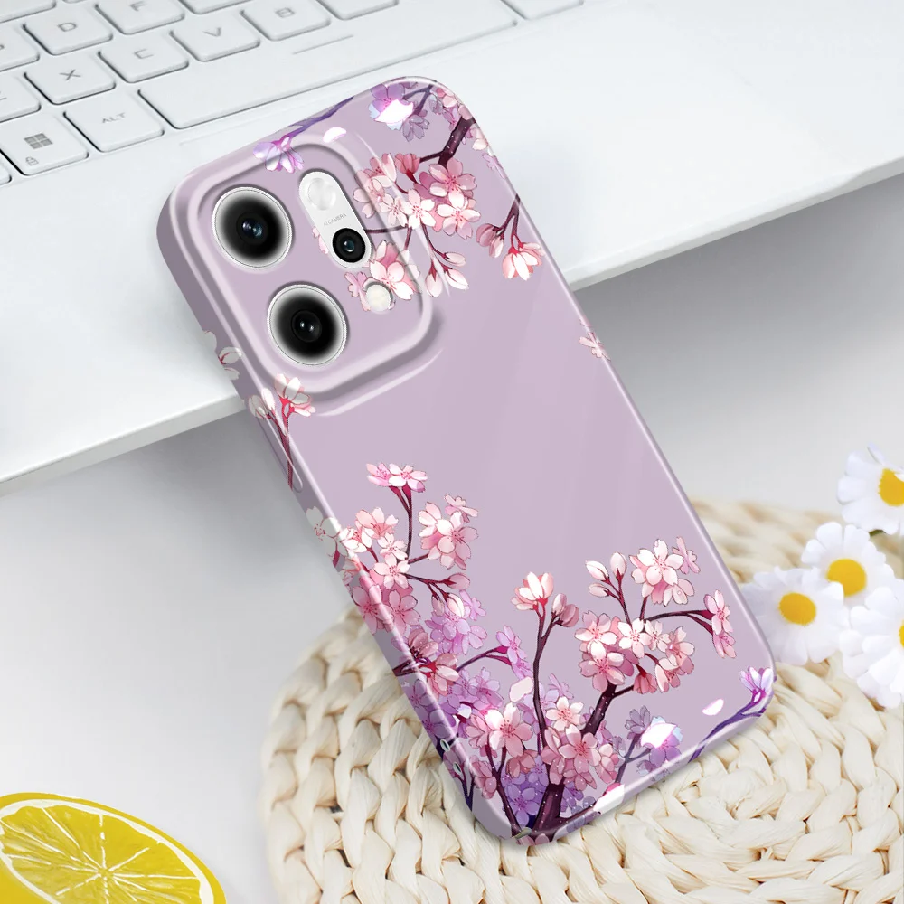 Flower Ripples Phone Case For OPPO Reno 14 14F 13 13F 12 12F 11 11F 10 8 8Z 8T 7 7Z Pro 4G 5G Film Hard Cover