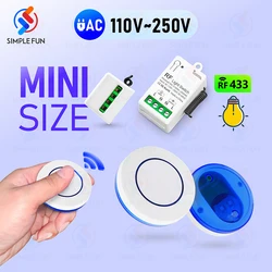 433Mhz Wireless Remote Control Smart Light Switch 110V 220V 10A,Mini Size RF Module,Remote Control Interrupter for Lamp LED Fan