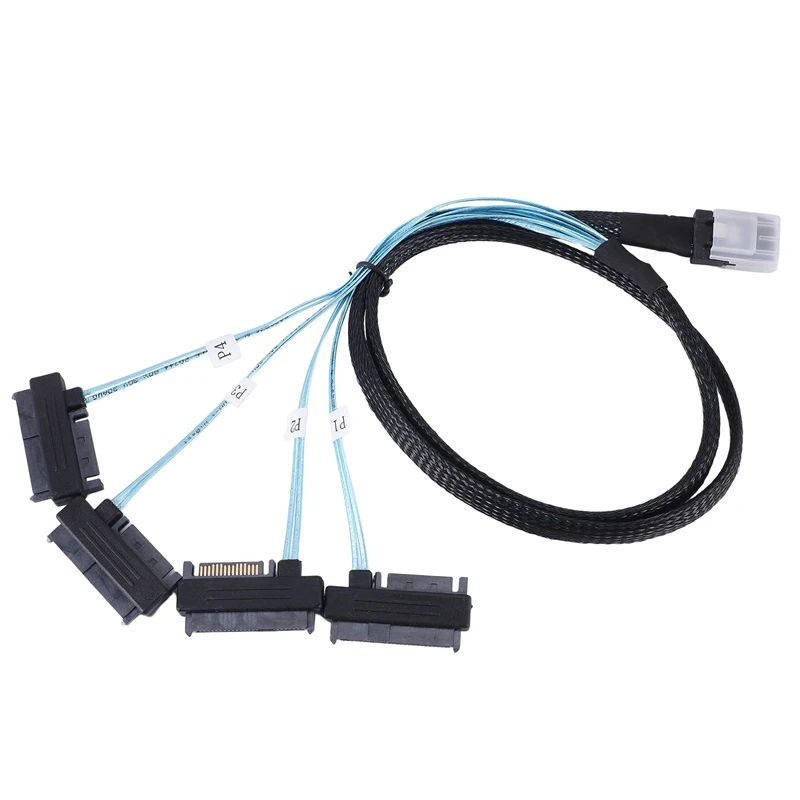 

Новый-Mini SAS-36P SFF 8087 до 4 SAS 29P SFF-8482 кабель 15P SATA кабель жесткого диска (1 м)