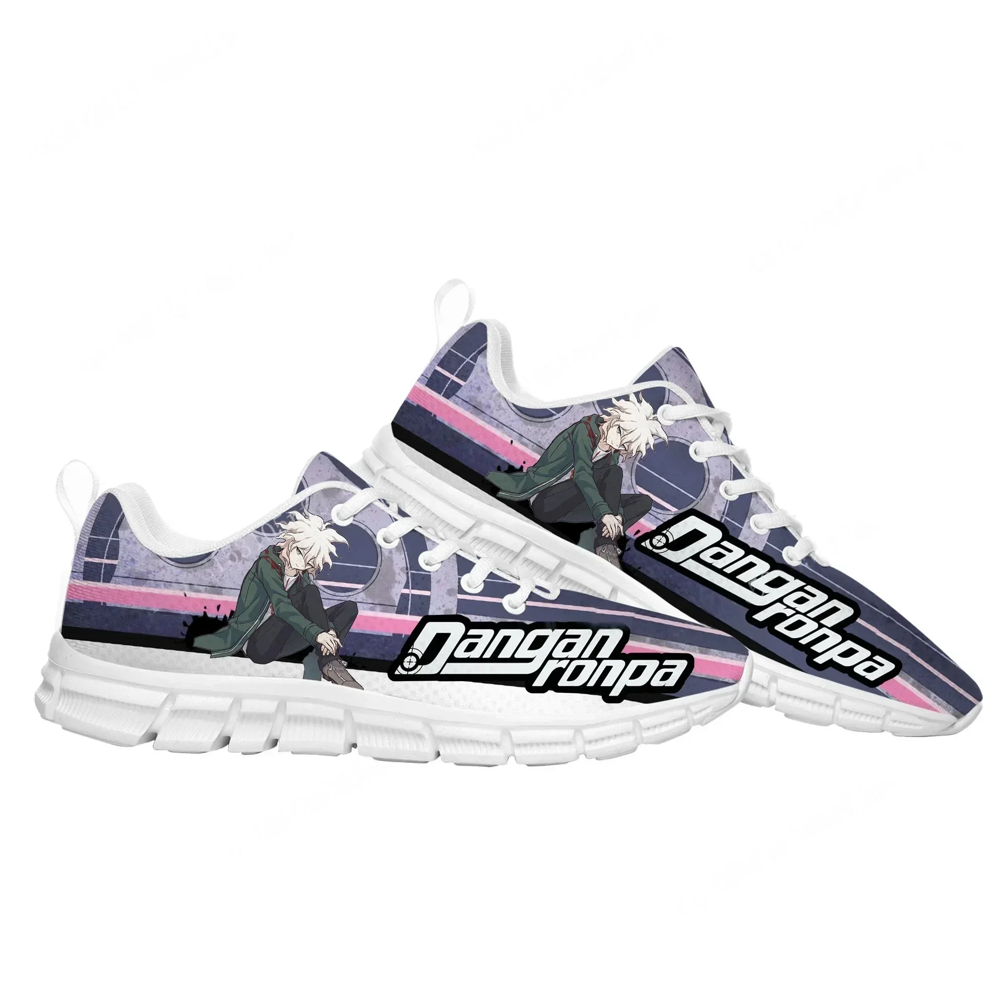 

Cartoon Game Danganronpa Komaeda Sports Shoes Mens Womens Sneaker Tailor Made Couple Built Shoes