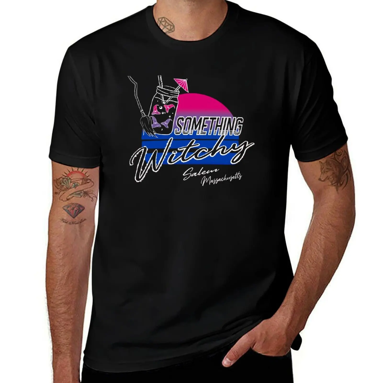

Something Witchy- Bisexual T-Shirt summer shirt Funny t-shirt Anime t-shirt shirts graphic tee slim fit t shirts for men