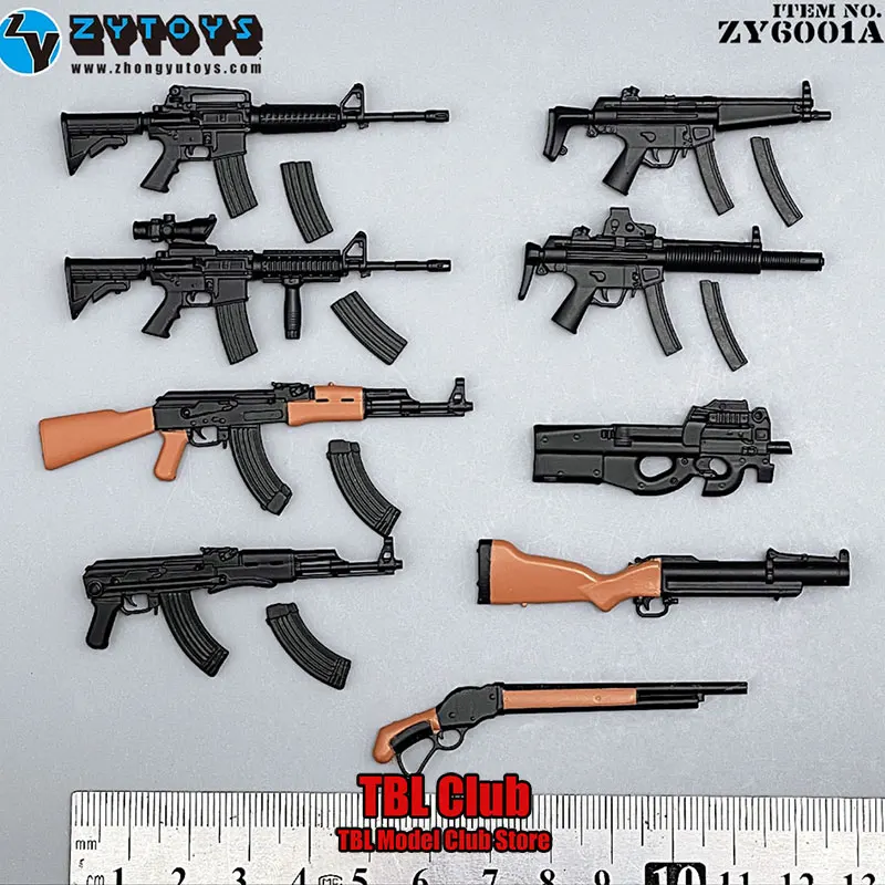 Zytoys-男性兵士のおもちゃの銃,ミニ武器,モデルアクセサリー,mp5,m4,ak47,p90,m1887,1:12スケール,6インチフィット,アクションフィギュア