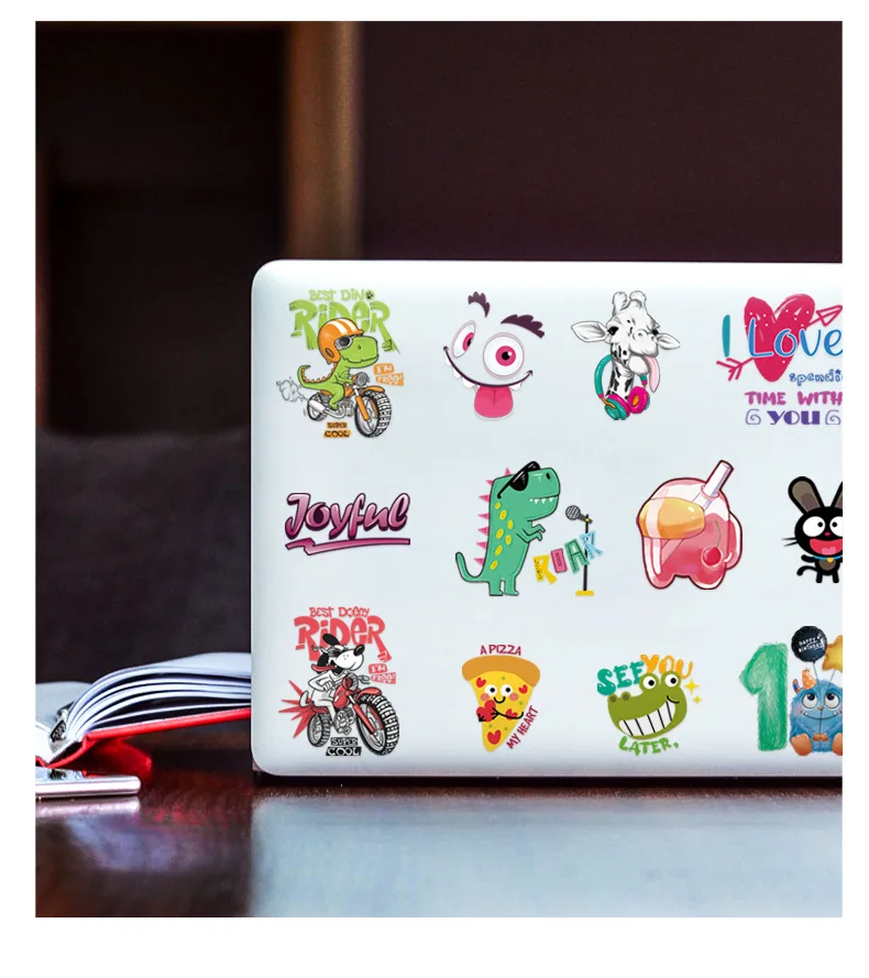 10/20/50pcs Unique Transparent Sticker Fashion Guitar Car Water Bottle Sticker