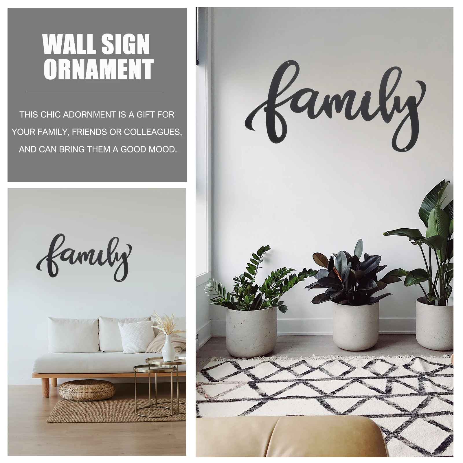 

Chic Iron Letters Wall Sign Ornament Home Wall Decor Living Room Bedroom Office Decorative Hanging Pendant Art Craft Backdrop