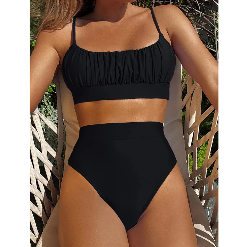 Maillot de bain à bretelles pour femmes, bikini, ensemble deux pièces, col licou, sexy, coquillage, glands, vêtements de plage, B492, été, 2023