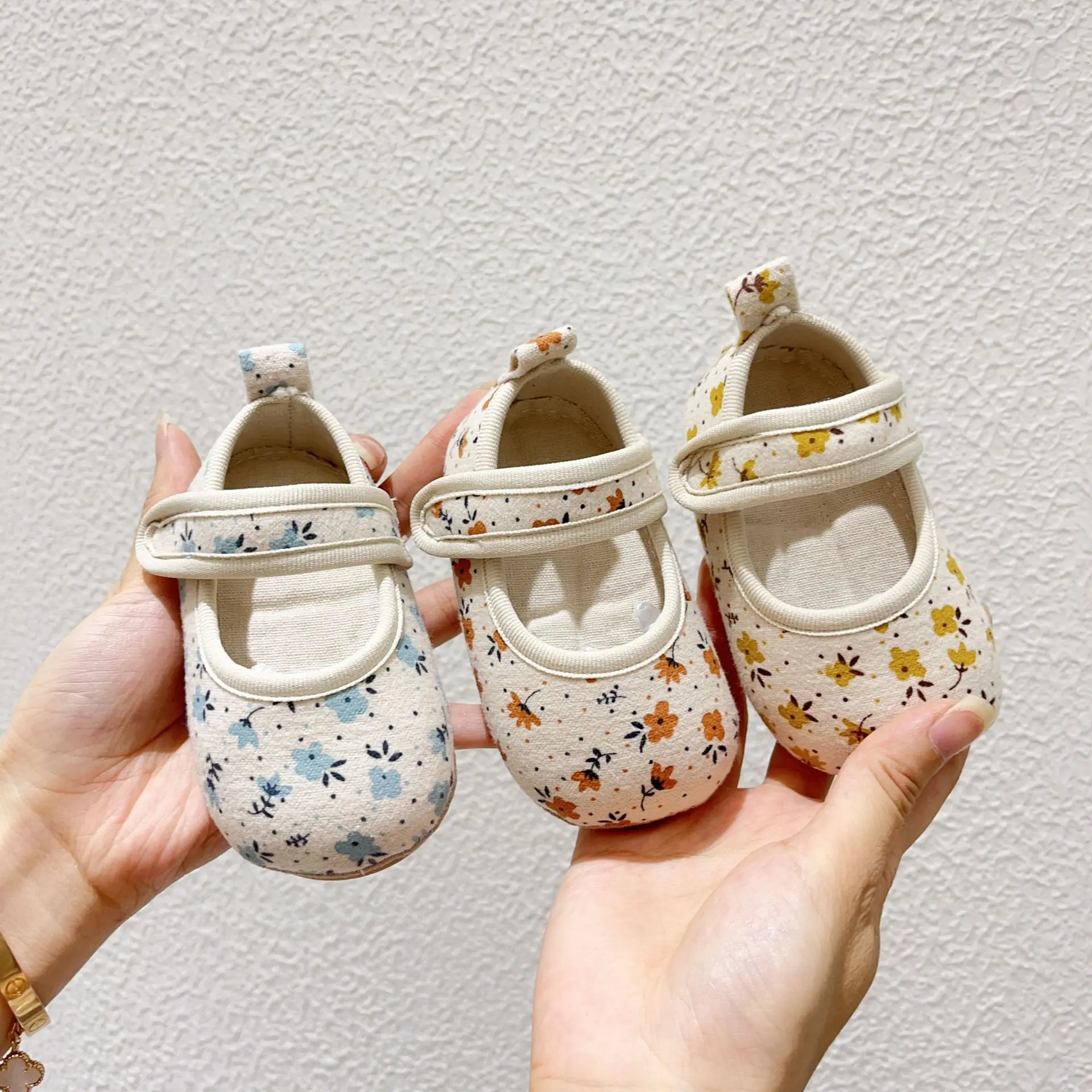 

Ins Small Fresh Floral Girls Princess Shoes Kids Soft Bottom Single Shoes Four Seasons New Cute Flowers Non-slip Toddler Shoes