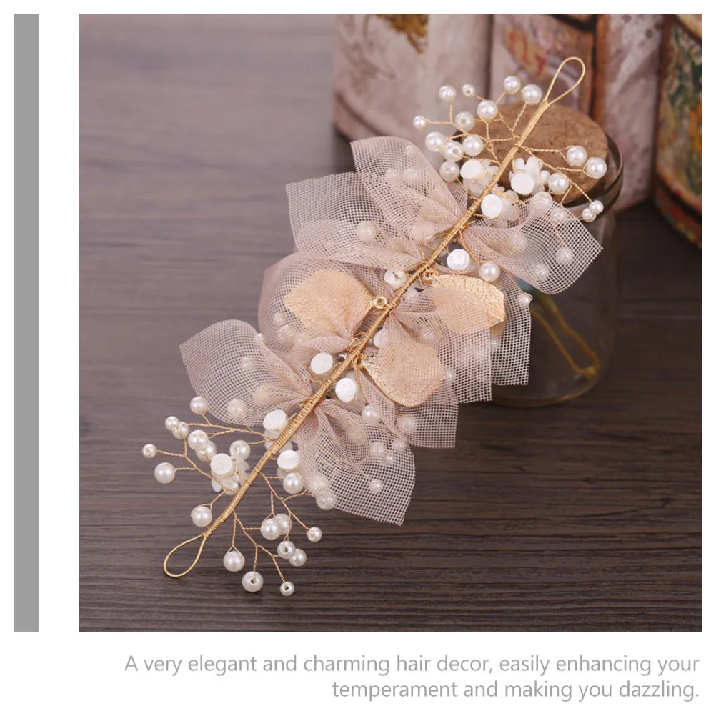 أنيقة العروس خوذة الزفاف الشعر التبعي الزفاف زهرة ديكور الساحرة المبهر عقال زهرة المرأة خوذة #4