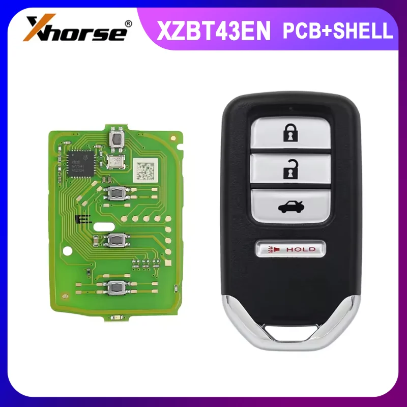 1/2/5PCS Xhorse Universal Smart Key PCB XZBT43EN 4 Buttons for Honda Pilot Insight Accord Civic Odyssey CR-V Passport Clarity