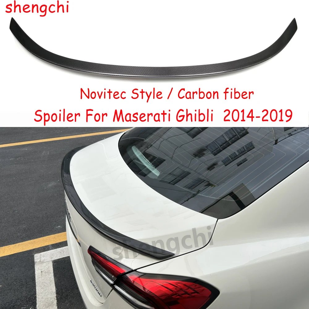 Ghibli Novitec Style FPR / Carbon Fiber Rear Spoiler for Maserati Ghibli Rear Spoiler Trunk Wing 2014 -2019