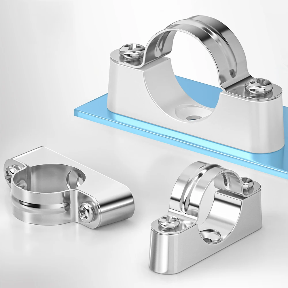

Off-Wall Saddle Clip Wall Mount Pipe Bracket Aluminum Alloy & Stainless Steel Pipe Clamp Household Hardware Pipe Fixed Clip