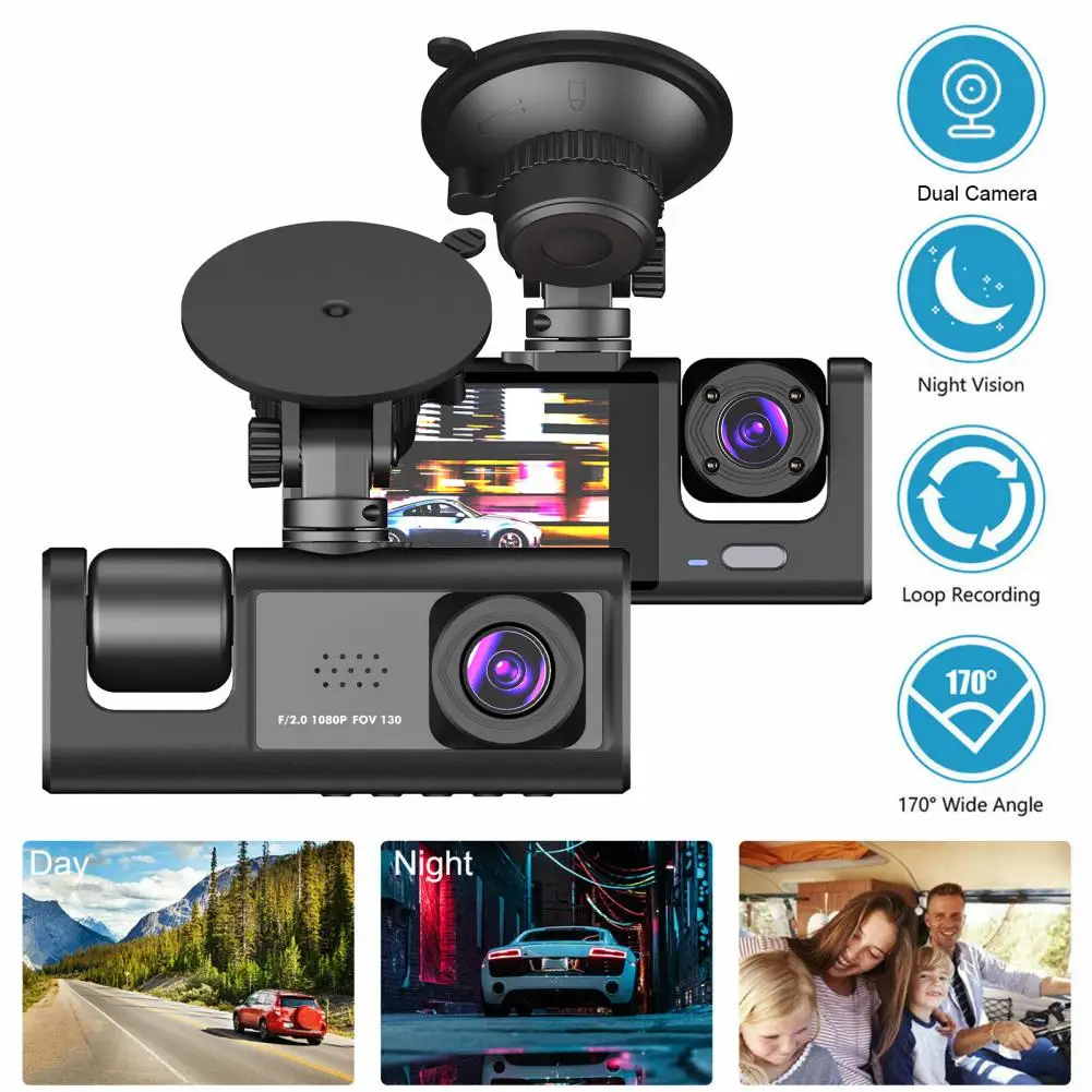 Auto Dash Camera  Convenient Loop Recording Multiple Languages  HD-Compatible Car Dash Cam Auto Supplies