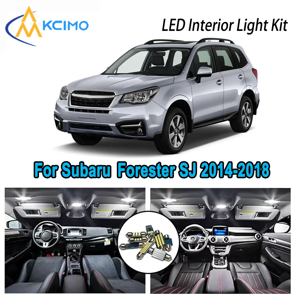 

Premium Bright LED Interior Light Kit for Subaru Forester SJ 2014-2018 2016 2017 Dome Map Trunk Car Lamps with Canbus No Error